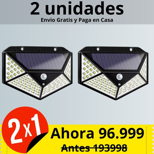 Reflector con Carga Solar y Sensor de Movimiento - Oferta 2x1